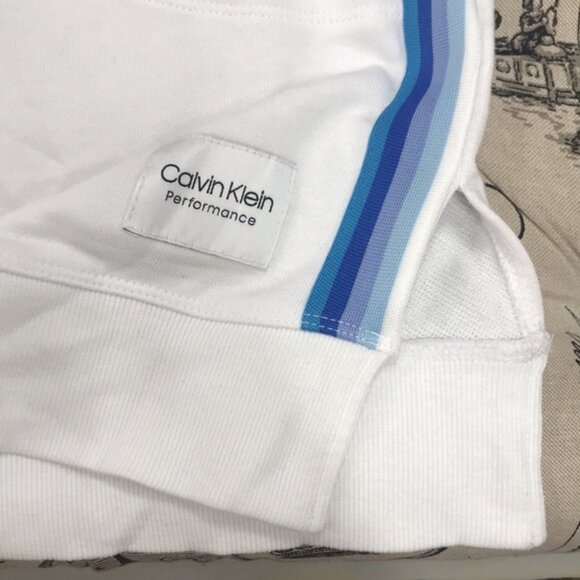 Calvin Klein Perform. Ombre-Stripe Hoodie Dress - Picture 4 of 9